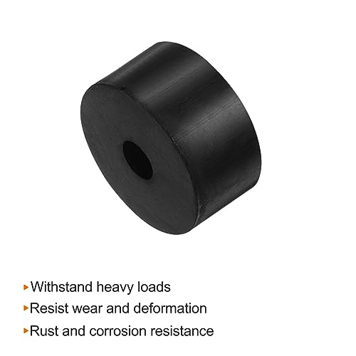 HARFINGTON 8pcs Rubber Spacer 1.57 Inch OD 0.4 Inch ID 0.8 Inch Thick Neoprene Round Anti Vibration Isolation Pads Isolator Rubber Washers Bushings for Home Cars Boat Accessories, Black - size: 10mm x 40mm x 20mm