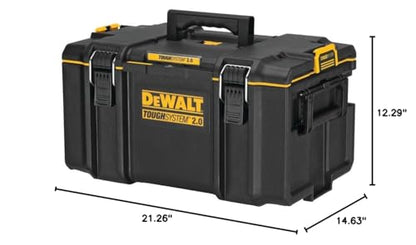 DEWALT TOUGHSYSTEM 2.0, Large Tool Box, 22 in, 110 lbs. Capacity (DWST08300)