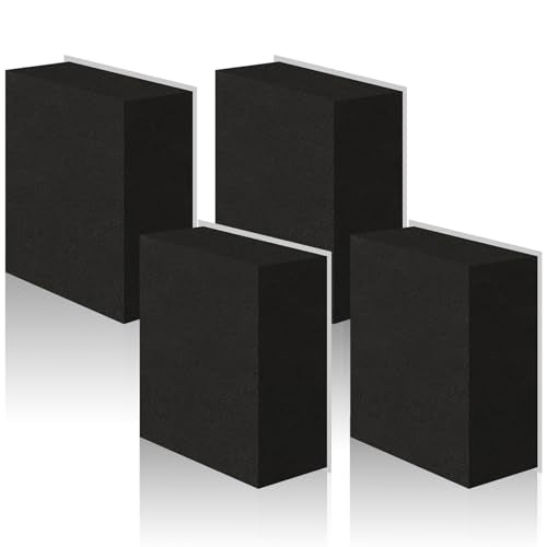 4 Pcs 2" Thick Foam Padding Sheet with Adhesive Backing Closed Cell - color: Black, size: 2 Inch Thick, 6 x 6 Inches