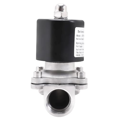 SUS304 Electric Solenoid Valve - 3/4" NPT 110V AC Stainless Steel Normally Closed Valve for Water Air Gas Fuel Oil - size: 0.75 Inch