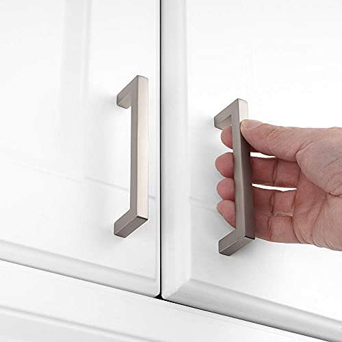 KOOFIZO 10 Pack 3-3/4 in Brushed Nickel Cabinet Pulls, Drawer Handles 1816 - color: Brushed Nickel, size: 3-3/4" CC - 10Pcs, style: Modern