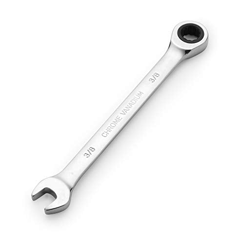 FLZOSPER 3/8 in. SAE Ratchet Wrench,Box End Head 72-Tooth Ratcheting Combination Wrench Spanner - size: 9.53mm