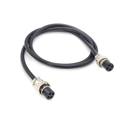 3.28 ft GX20 4 Pin Double Female Cable, GX20 4Pins Female to Female Head Aviation Cordset Electrical Connector Panel Mount Circular Metal Adapter Cordset for Ships 7A 200V 17AWG (1meter) - size: GX20 4Pin