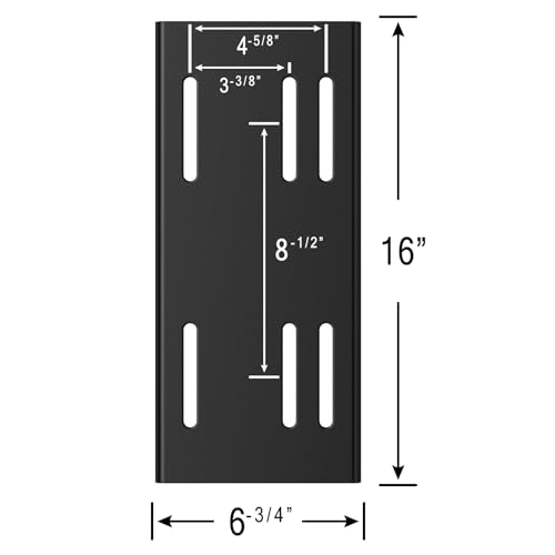 Big Block Motor Mount Plate for Predator 301cc, 420cc, and 670cc, Honda GX340 / GX390, 13HP Clone | Heavy Duty Steel Solid Plate | Powder Coated