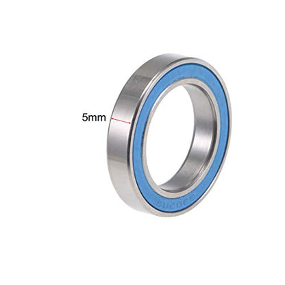 uxcell 6803-2RS Deep Groove Ball Bearings 17mm x 26mm x 5mm Double Sealed Chrome Steel Blue Cover P6(ABEC3) 2pcs - size: 17x26x5mm