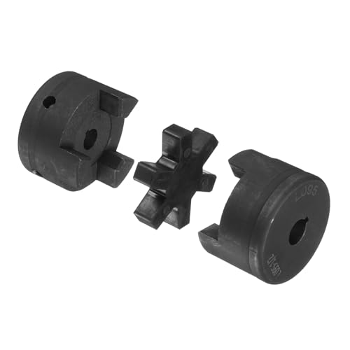 uxcell 1/2" to 7/16" L095 Flexible 3-Piece L-Jaw Coupling Coupler Set & Buna-N NBR Rubber Spider for Log Splitter Hybrid Equipment - size: 1/2 " to 7/16"