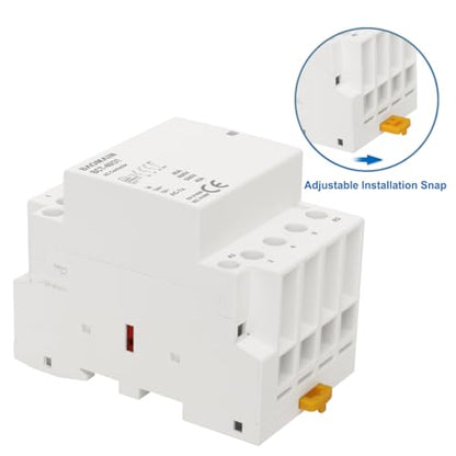BAOMAIN 24V AC 4-Pole 40A Modular Contactor, 3NO1NC, DIN Rail Mount