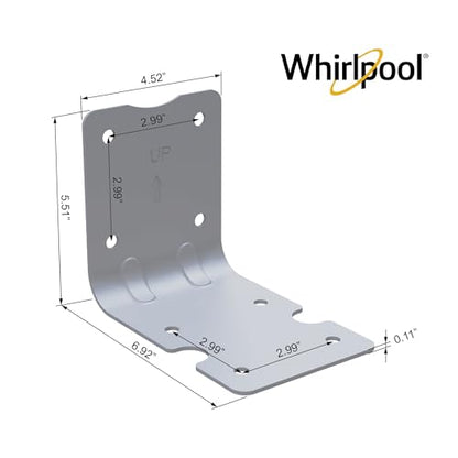 Whirlpool Mounting Support Bracket WHKF-B7 for Water Filter Housings System WHKF-DWHBB Only, Compatible with AO-WH-PREL Filter Housing, Includes 4 Screws