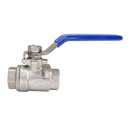 1/4" Female Ball Valve NPT Thread 316 Stainless Steel Full Port Ball Valve WOG1000 - size: 1/4 inch