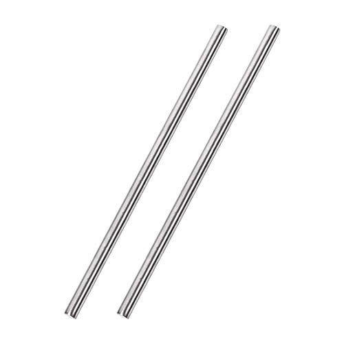 uxcell 6mm x 250mm 304 Stainless Steel Solid Round Rod for DIY Craft - 2pcs - size: 6 mm x 250 mm