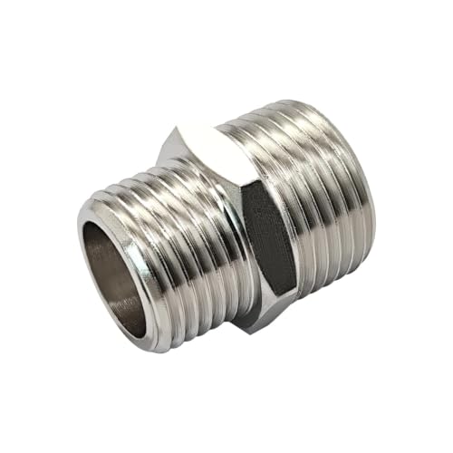 7/8" Male Thread to 1/2" Male Threaded Toilet Bidet Hose Adapter (Pack of 1) - size: 7/8" Male x 1/2" Male