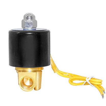 Beduan Brass Electric Solenoid Valve, 1/4" 24V Air Valve Normally Colsed for Water Air Gas Fuel Oil - size: DC24V, style: 1/4"NPT
