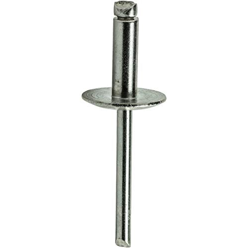 Fastenere Large Flange Pop Rivets - 5/32" x 1/8" (25 Pack) Heavy Duty, Stainless Steel Blind Rivets, Open End 5-2 Grip Range .020" - .125", Corrosion Resistant, High Tensile & Shear Strength - size: 5/32" x 1/8" (5-2) (25 Pack)
