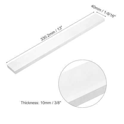 MECCANIXITY Square Aluminum Flat Bar, 3/8" (10mm) Thick x 1-9/16" (40mm) Width x 13" (330.2mm) Long 6063 Aluminum Flat Plate Solid New Mill Stock Silver for Industrial Building - size: 3/8" x 1-9/16" x 13"