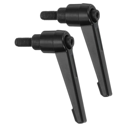 uxcell 2Pcs M6 x 12mm Adjustable Knobs Handle Male Thread Push Button Ratchet Quick Release Locking Rotating Bolt for Lathe Machinery, Black - size: M6 x 12mm