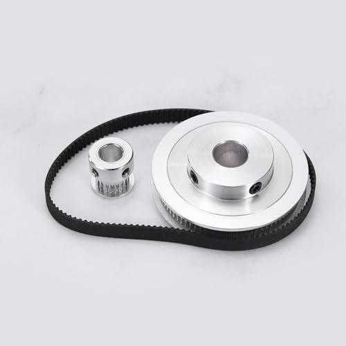 uxcell GT-2 Synchronous Wheel 20&80 Teeth 8&12mm Bore Aluminum Alloy for 3D