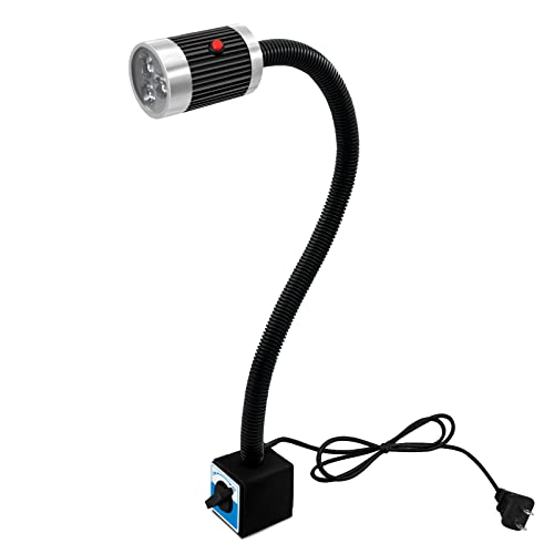 Magnetic Work Light, Flexible Gooseneck LED Lamp with Strong Magnetic Base, 900 Lumen Magnetic LED Light for Lathe CNC Milling, Drill Press, Industrial Lighting
