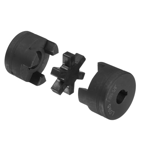 uxcell 5/8" to 7/8" L095 Flexible 3-Piece L-Jaw Coupling Coupler Set - size: 5/8 " to 7/8"