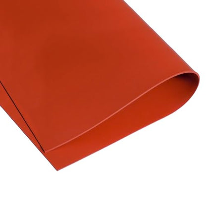 Exactly Rubber - Commercial Grade Silicone Sheet, 60A Durometer Silicone Mat, -80 to 450°F Temperature Resistant Rubber Mat, Rubber Sheet with 350% Elongation, Made in The USA, 1/16 x 9" x 12", Red - color: Red, size: 1/16 x 9 x 12