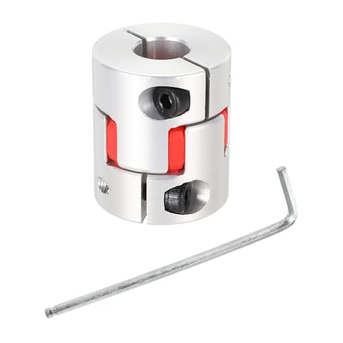 MECCANIXITY 12mm-12mm Aluminium Plum Flexible Shaft Coupling w Hex Wrench - size: 12mm to 12mm