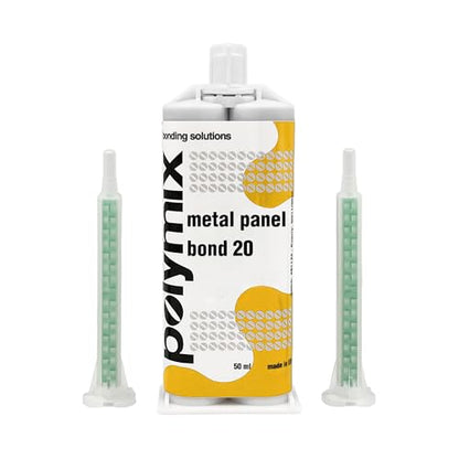 Polymix Panel Bond 20 Adhesive 50ml Cartridge & Two Application Mixing Nozzles
