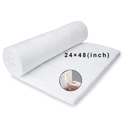 48"x24" x1" (Thick) Ceramic Fiber Blanket Fireproof Insulation Baffle Rated to 2400F, High-Temperature Resistance for Oven Stoves, Kilns,Forges - size: 48"*24"*1"/1 piece