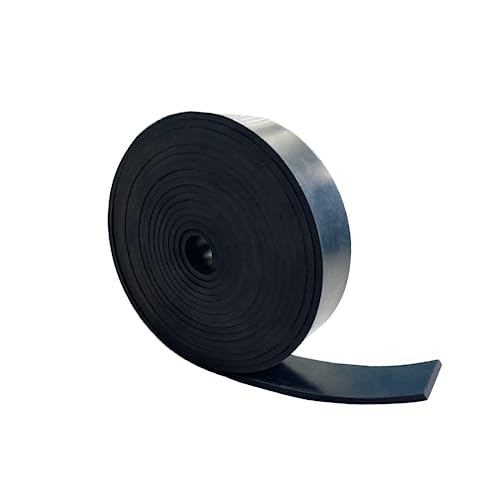 Solid Rubber Strip Roll 1/8 (.125)" Thick X 1" Wide X 10'Long - size: 1"X10'X1/8, style: No Adhesive