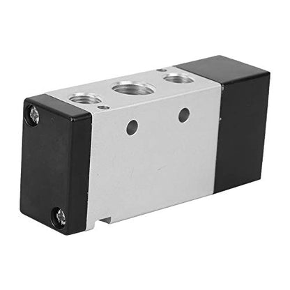 Hilitand 2 Position 5 Way Pneumatic Control Valve, Air Valve Aluminum Alloy Mechanical Accessory for Commutation in Home or Industrial(4A410-15 G1/2in)