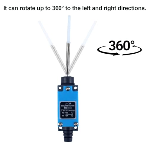 Travel Switch Limit Switch,omnidirectional Spring Rod Featuring a Soft Rubber-Tipped Design on The Flexible Rod,NO and NC self-resetting momentary Switch(4 Pcs) - style: ME-8166