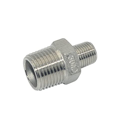 1/2" x 1/4" Male Threaded Reducing Nipple Fitting/Adapter,Stainless Steel SS304 NPT Pipe Hex Reducer - size: 1/2" x 1/4"
