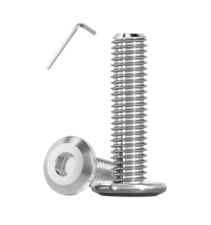 Metuja 5/16-18x1-1/2 Flat Head Hex Socket Cap Screws Bolts,304 Stainless Steel Fully Threaded Machine Screws with Hex Key (50PCS) Corrosion-Resistant for Furniture/Machinery - size: 5/16-18 x 1-1/2"