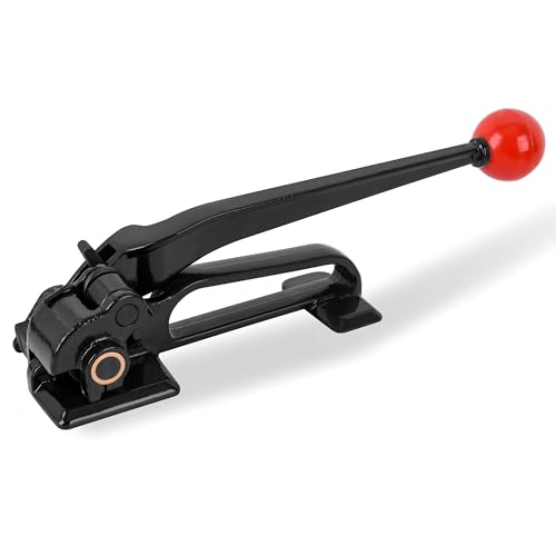 Steel Banding Tensioner - Metal Banding Tool Feedwheel Banding Tensioner for Metal Strapping 3/8"~3/4" Width, Heavy-Duty Strapping Tool for High-Strength Package