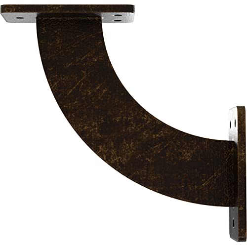 2" W x 7" D x 7" H Bradford Steel Bracket, Antiqued Brass - color: Antiqued Brass, size: 2-in. W x 7-in. D x 7-in. H