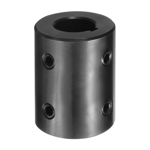 uxcell Shaft Coupling, 3/4" Bore 1-1/2" OD 2" Length Black Oxide Plated ASTM1045 Steel Rigid Coupling for 3D Printers Motor Wheel(4 Set Screws) - size: 3/4" Bore 1-1/2" OD 2" Length