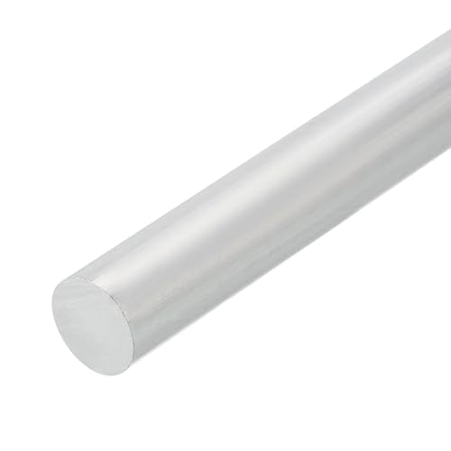 uxcell 6/25"(6mm) Dia Round Aluminum Rod, 16" Long 6061 Aluminum Round Bar Stock for Trailer Garage Projects - size: 6mm x 406mm