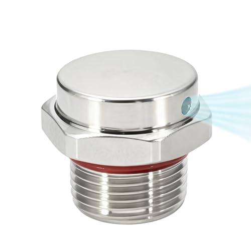 1/8 NPT Stainless Steel Waterproof Breather Valve – Pressure Relief & Ventilation for Hydraulic/Pneumatic Systems, Industrial Enclosures | Dustproof, Rustproof - size: 1/8" NPT Male