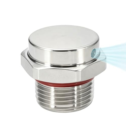 3/8 NPT Stainless Steel Waterproof Breather Valve – Pressure Relief & Ventilation for Hydraulic/Pneumatic Systems, Industrial Enclosures | Dustproof, Rustproof - size: 3/8" NPT Male