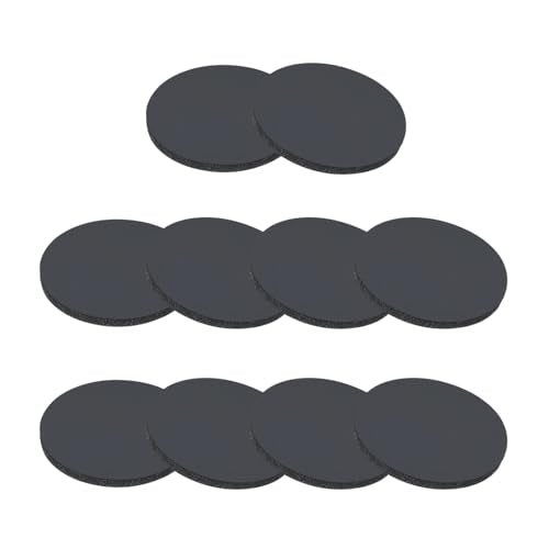 PATIKIL Rubber Solid Discs Washers, 10 Pcs 15mm OD x 1mm Thick Rubber Round Gasket Pad Bushings Spacer Washer for DIY Gasket Craft, Black - size: 15mm x 1mm