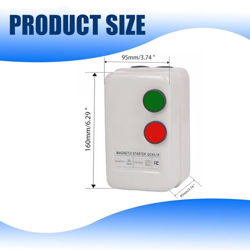 Magnetic Motor Starter 220V Magnetic Electric Motor Starter for Air Compressor, 3-Phase/Single-Phase Switch Magnetic Starter - style: 220v 3KW-4HP