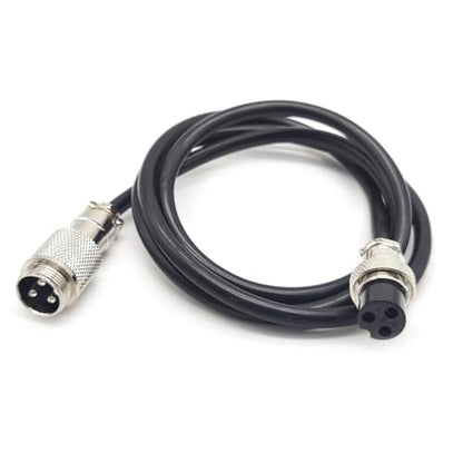 3.28 ft GX20 3 Pin Male to Female Cable, GX20 3Pins Female to Male Head Aviation Cordset Electrical Connector Panel Mount Circular Metal Adapter Cordset for Ships 7A 250V 15AWG (1meter) - size: GX20 3Pin