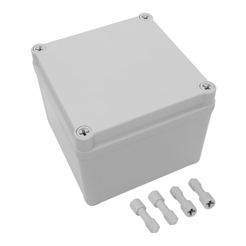 LeMotech Junction Box IP67 Waterproof Dustproof ABS Plastic Project Box for Electrical Outdoor Enclosure Gray 4.9 x 4.9 x 3.9 inch (125 x 125 x 100 mm) - size: 4.9" x 4.9" x 3.9" (1pc)