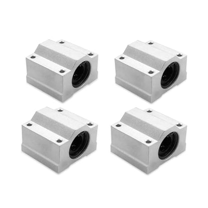 4Pcs SCS12UU Linear Motion Ball Bearing Slide Block ID 12mm Aluminum Bushing Linear Rail Support Guide Shaft Bearing for Printer Parts 4 Pack - size: SCS12UU-4Pcs