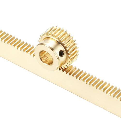 uxcell Brass Spur Gear and Gear Rack 0.5M 30T 10x5x300mm Rack Spur 6mm Bore - size: Gear Bore 6mm, (0.5M-30T)