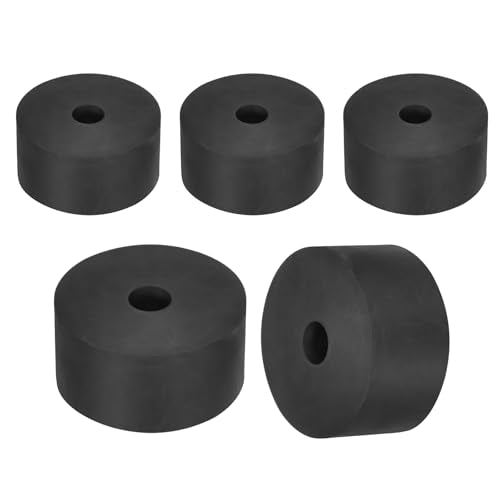 uxcell 25Pcs Rubber Spacers, 12mm OD, 6mm ID, 7mm Thick Black Round Anti Vibration Rubber Pads Isolation Bushings Washer for Home Cars Boat(0.47" OD x 0.24" ID x 0.28" Thick) - size: 40mm OD x 8mm ID x 20mm Thick