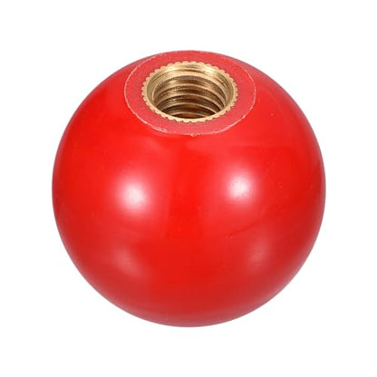 uxcell Threaded Ball Knobs, M6 Female Thread Thermoset Ball Knob 20mm Dia Round Operation Ball Handles with Copper Insert for Machine Lever Handle, Red - color: Red, size: M6x20mm