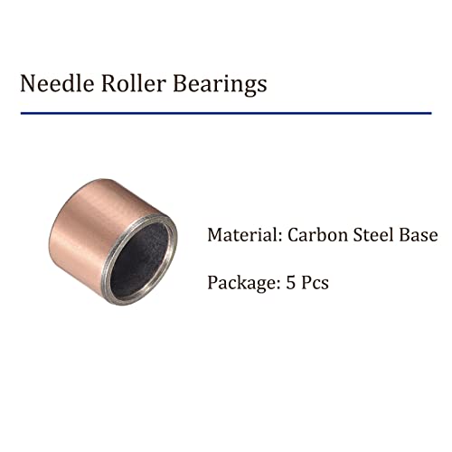 5pcs Sleeve Bearings - [12mm x 15mm x 12mm] Wrapped Oilless Bushings for Machine Shaft Use - size: 12mmx15mmx12mm