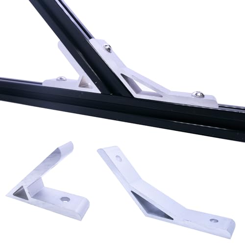 8Sets 1010 Aluminum Extrusion 135 Degree Bracket,8pcs 135 Degree Corner Brackets,with 16pcs Sliding T Nuts and Screws for 10 Series Extruded Aluminum Rail Accessories(Silver) - style: 8 Sets Silver 25S 135Degree