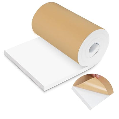 LSGCQ Sponge Neoprene Foam Padding Self Adhesive Foam Sheets, White - color: White, size: 12" Wide x 3/4" Thick x 118" Long