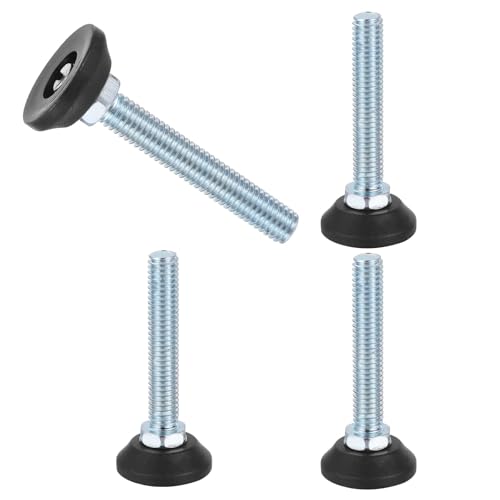 uxcell 3/8"-16 Thread Furniture Feet Levelers, 4Pcs, 75mm, Black - size: 3/8"-16 75mm