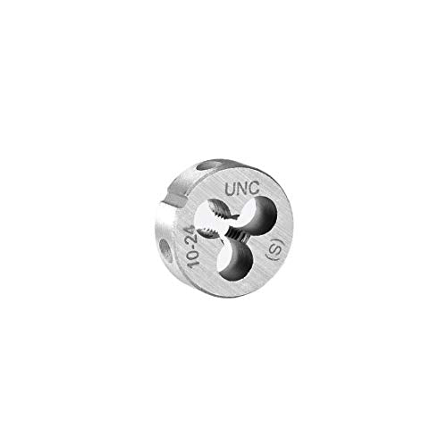 uxcell 10-24 UNC Round Die, Machine Thread Right Hand Threading Die, Alloy Steel Screw Thread Cutting Die - size: 10#-24 UNC
